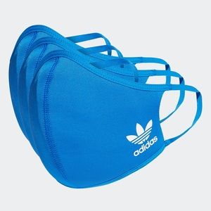 Adidas Blue Face Mask Pack of Three New M/L